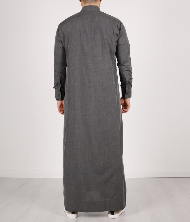 Qamis TR Soft Line by Q4him - Malay Grey