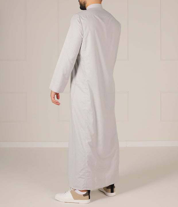 UsW Tailored Saudi Qamees Reda - Soft Grey