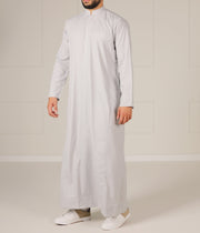 UsW Tailored Saudi Qamees Reda - Soft Grey