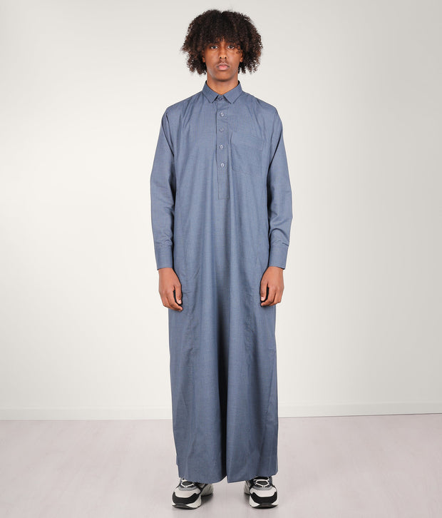 Qamis TR Soft Line by Q4him - Blue