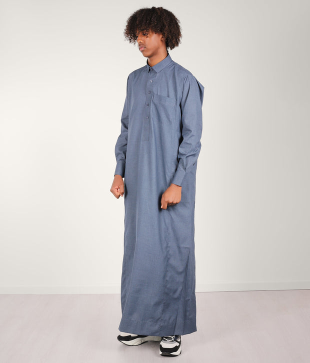 Qamis TR Soft Line by Q4him - Blue