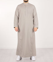 Qamis IND24 by Q4him - Cream Grey