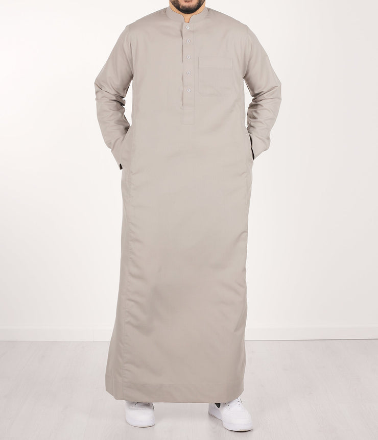 Qamis IND24 by Q4him - Cream Grey