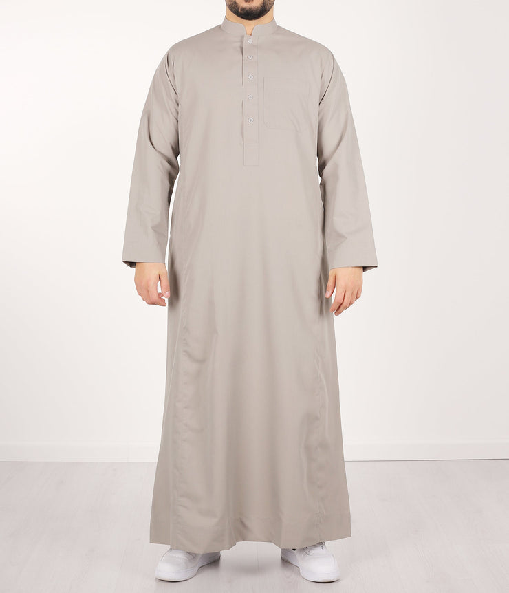 Qamis IND24 by Q4him - Cream Grey