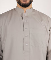 Qamis IND24 by Q4him - Cream Grey