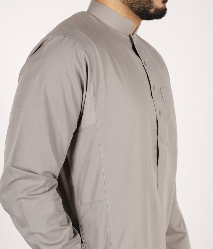 Qamis IND24 by Q4him - Cream Grey