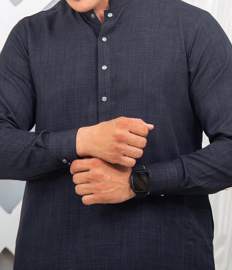 Sarwal Qamis Shareef - Black Grey