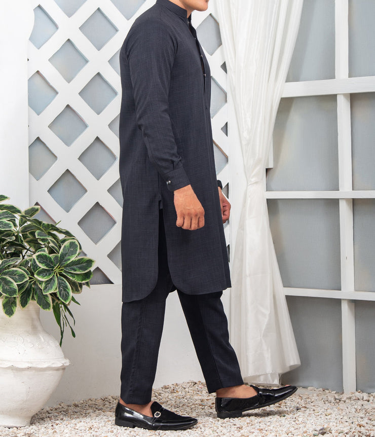 Sarwal Qamis Shareef - Black Grey