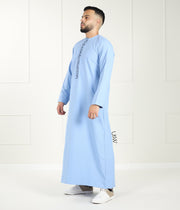 Qamis Arabesque - Sky Blue