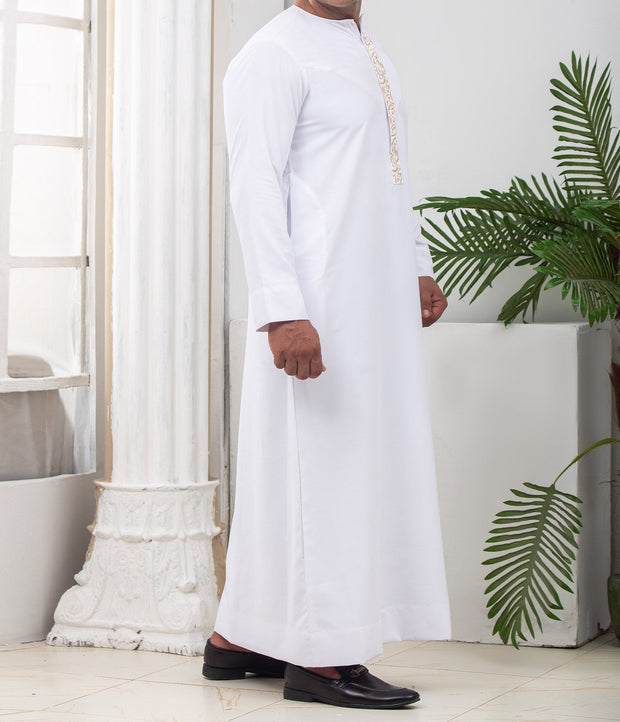 Qamis Arabesque White