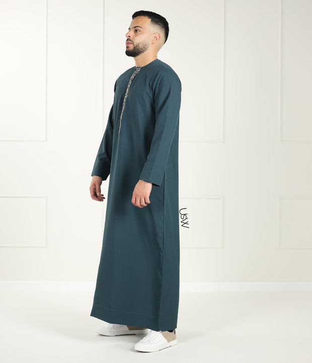 Qamis Arabesque - Bottle Green