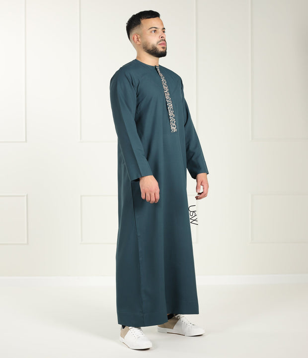 Qamis Arabesque - Bottle Green