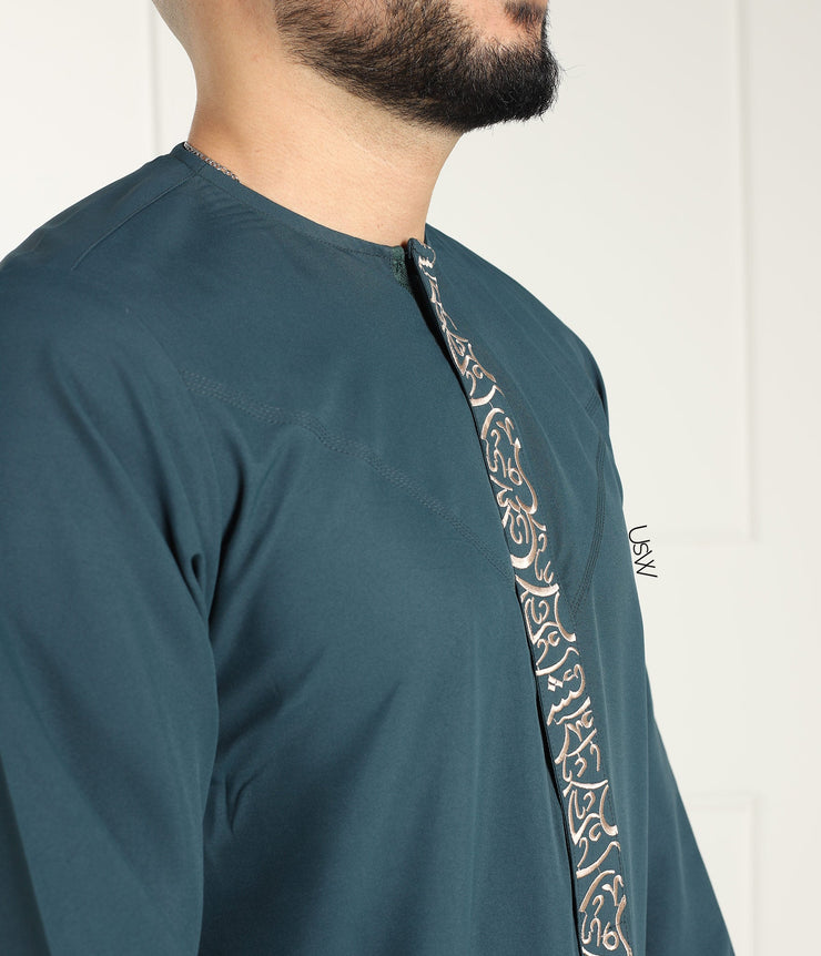 Qamis Arabesque - Bottle Green