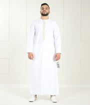 Qamis Arabesque White