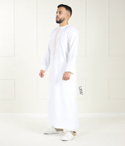 Qamis Arabesque White