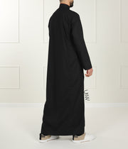 Qamis Embroidery Black