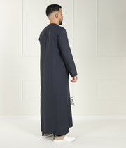 Qamis Arabesque Grey Black