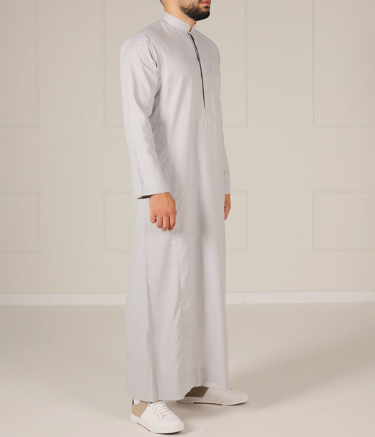 UsW Tailored Saudi Qamis Reda - Soft Grey