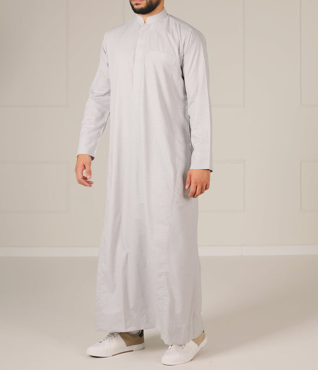 UsW Tailored Saudi Qamis Reda - Soft Grey