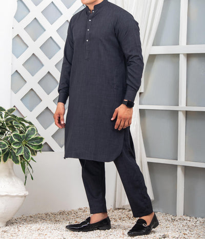 Sarwal Qamis Shareef - Black Grey