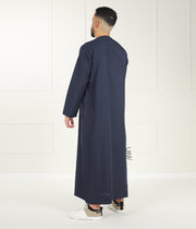 Qamis Arabesque Navy Blue