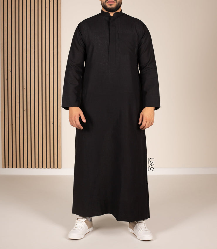 UsW Tailored Saudi Qamis Reda - Zwart