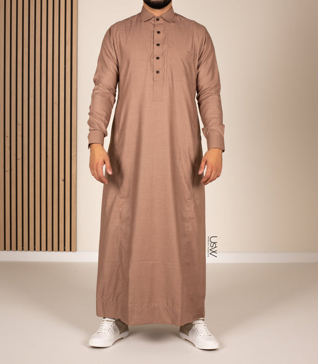 Chino Saudi Qamis- Taupe