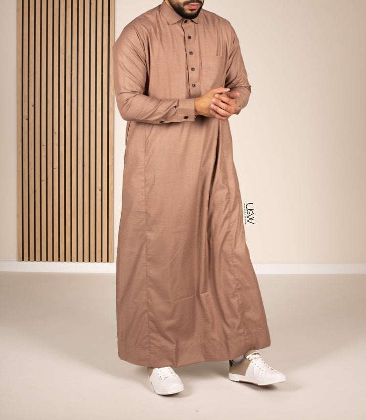 Chino Saudi Qamis- Taupe