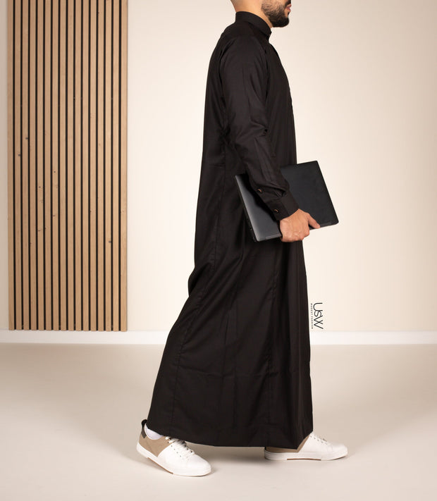 Chino Saudi Qamis - Black