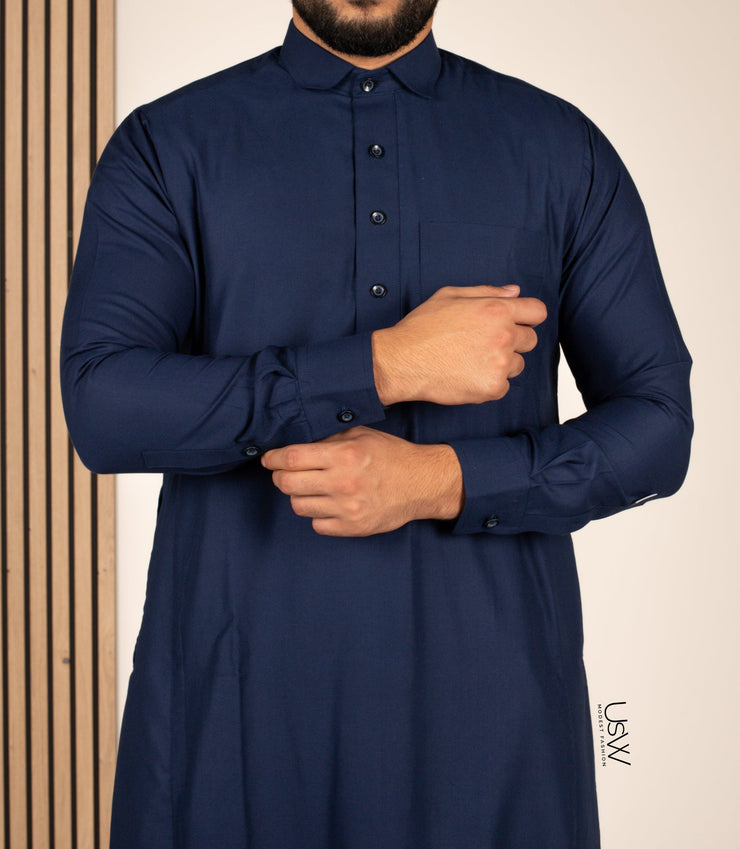 Chino Saudi Qamis - Navy