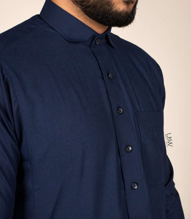 Chino Saudi Qamis - Navy